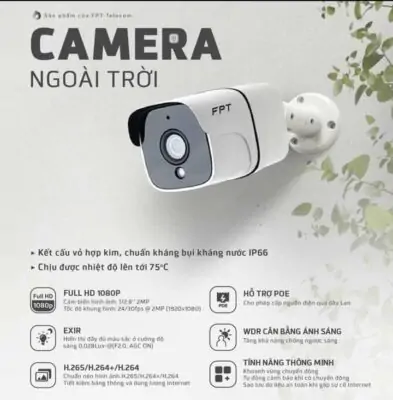 FPT Camera IQ 2S - Chuẩn Kháng Nước, Kháng Bụi IP66